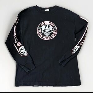 Hot Leathers Sturgis Black Hills Rally 2011 Skull Long Sleeve Shirt Men’s M